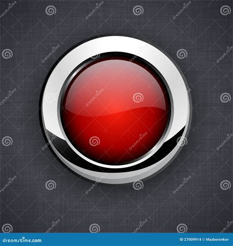 Glossy 3d Red Button Stock Vector Illustration Of Eps10 27009914