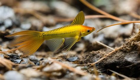 A Yellow And White Fish Is In The Woods With A Yellow Fish Premium Ai