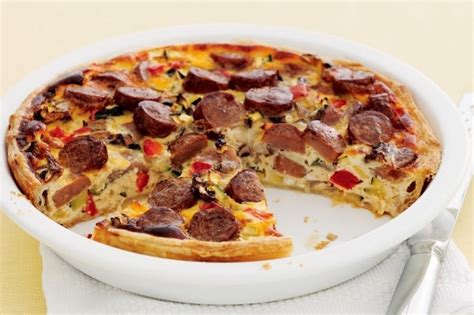 Low Carb Egg And Sausage Pie The Recipe Domain