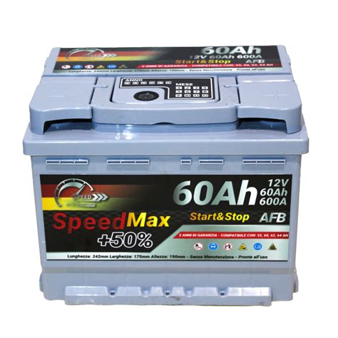 Batteria Auto Ah Afb Speed Max Start Stop A V L Efb Ricambi