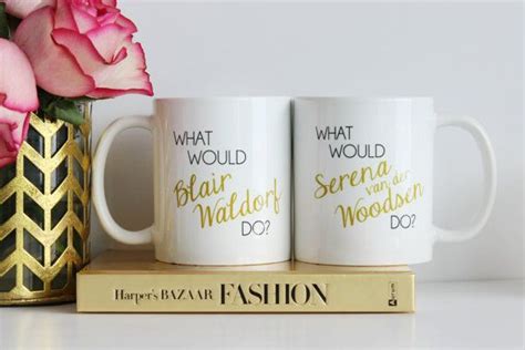 Blair And Serena Bff Mugs Black And Gold Coffee Mug Quote