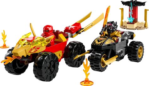 Lego Ninjago Dragons Rising Kai And Ras S Car And Bike Battle