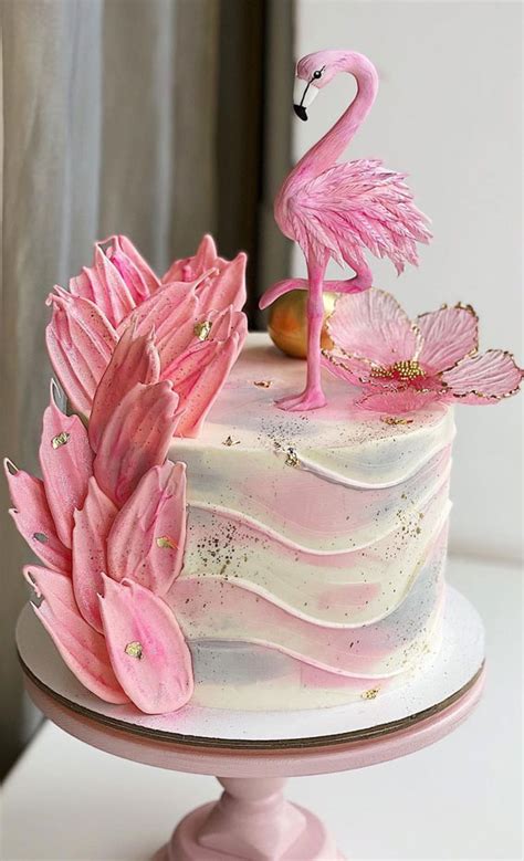 55+ Cute Cake Ideas For Your Next Party : Girly Flamingo Cake