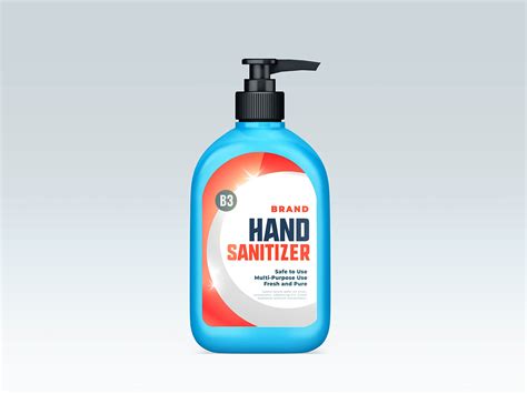 Liquid Hand Sanitizer Pump Bottle Mockup Free Psd Templates