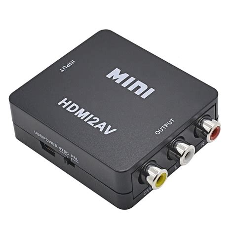 Hdmi A Av Scaler Adaptador Hd Video Convertidor Hdmi A Rca Av Cvsb L R