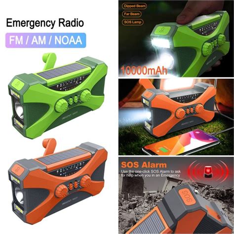 Emergency Radio Dual Speaker Stereo Solar Hand Crank Radio Am Fm Noaa