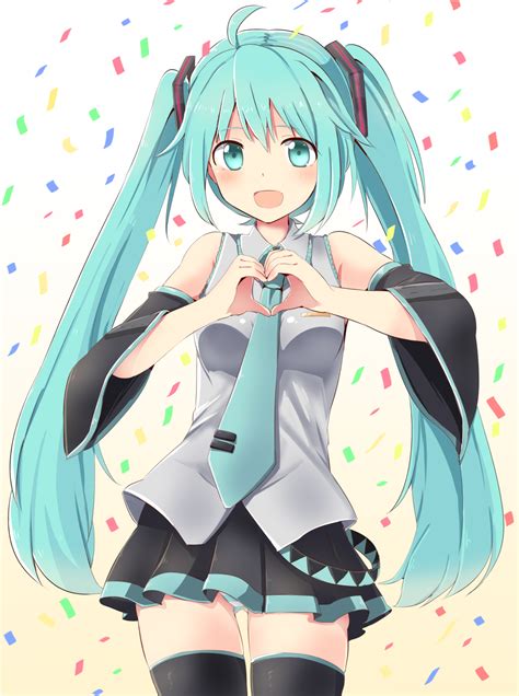 「ミクの日」「となり」のイラスト Pixiv ミクの日 初音ミク Vocaloid アニメの女の子 イラスト 初音ミク