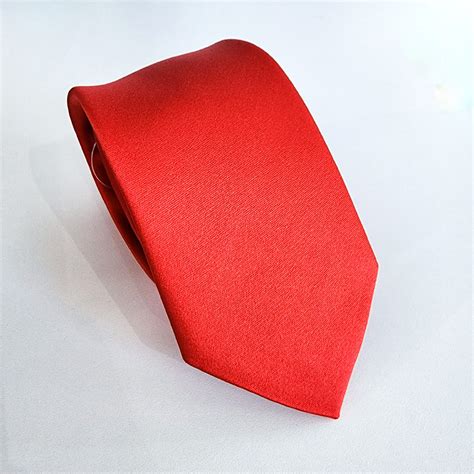 Corbata De Seda Italiana Roja Lisa Camisas Corbatas Y Accesorios