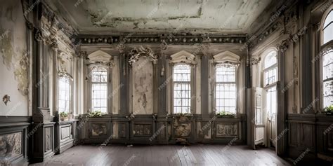 Premium Photo Interior Of Abandoned Victorian Mansion In Sunny Day