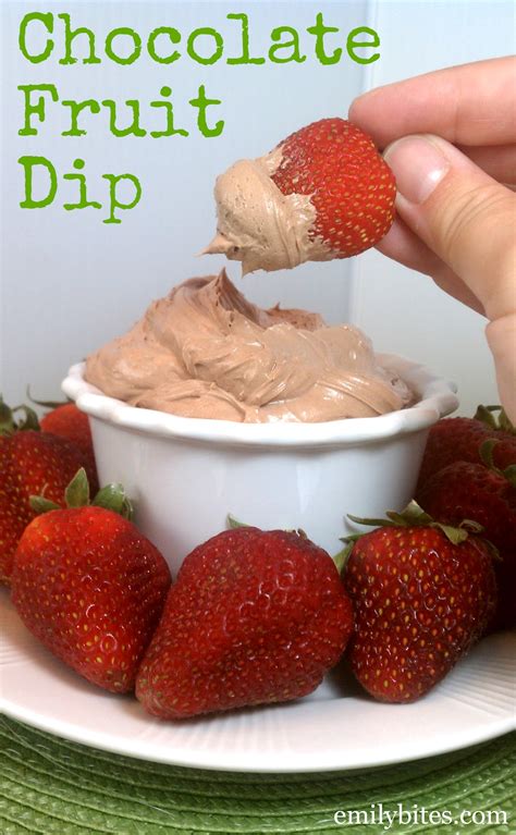 Chocolate Fruit Dip Emily Bites