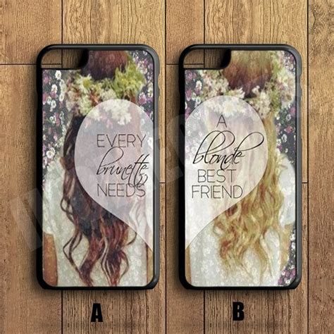 BLONDE BRUNETTE Bff Couple Case Custom Case IPhone 6 6 5 5S 5C 4S 4 Bff Phone Cases Iphone