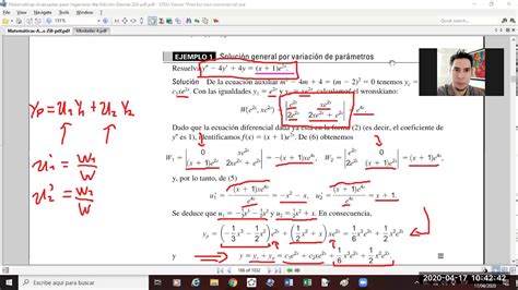 Ed Variación De Parametros Youtube