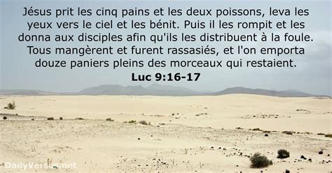 Luc 9 16 17 Verset De La Bible DailyVerses Net