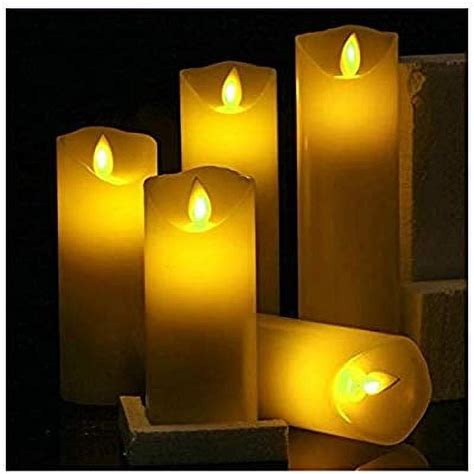 Flameless Led Candles Flickering Light Pillar Votive Halloween