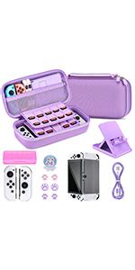 Younik Switch Oled Accessories Bundle In Pink Switch Oled