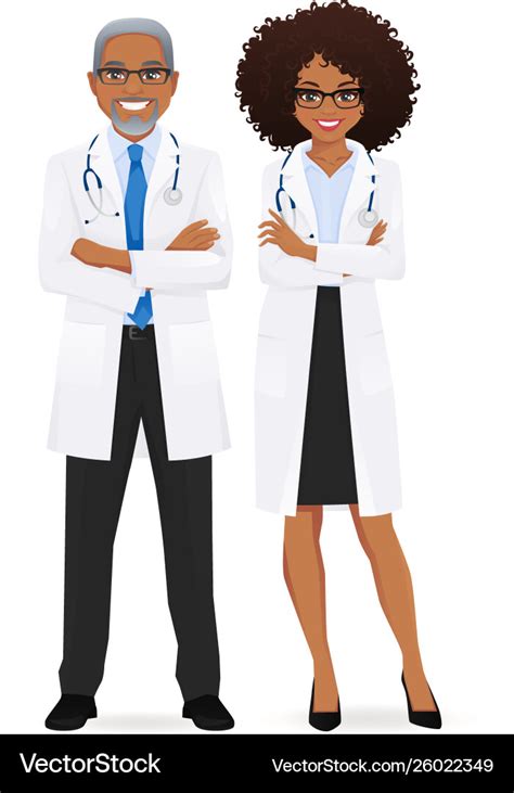 Male And Female Doctor Royalty Free Vector Image