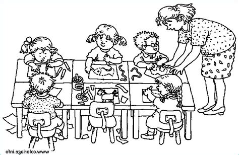 Ecole Coloriage Cool Stock Coloriage Classe D Ecole Maternelle Hot