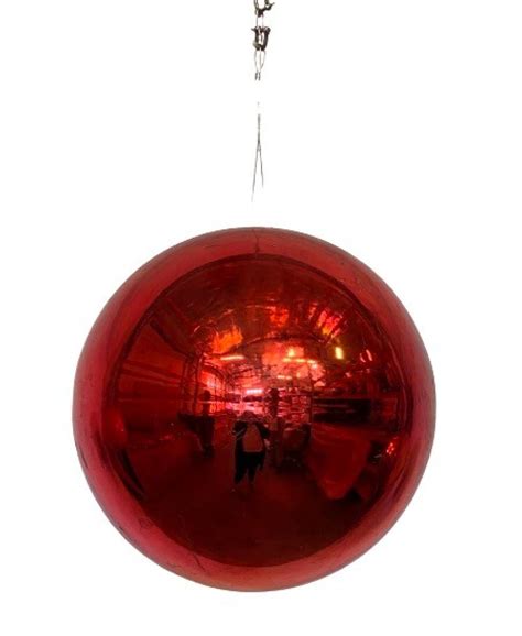 Lot Two Large Red Baubles Retailed By Chas Clarkson Rrp 185 Each