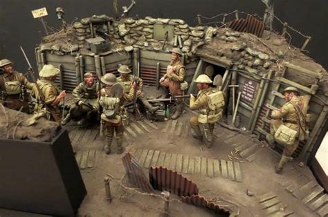 World War I British Trench Mm Scratch Built Diorama By An Unknown