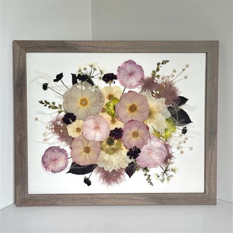 Bridal Bouquet Preservation Pressed Wedding Bouquet Pressed Flower