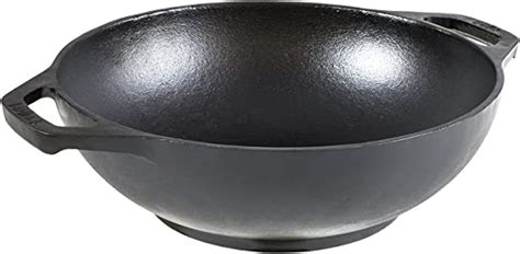 Lodge L9mw Mini Wok Cast Iron 9 Black Amazonca Home