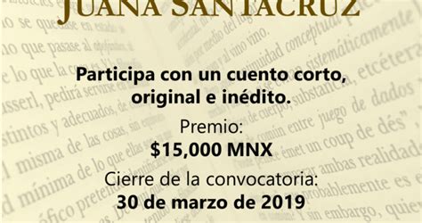 Convocatoria Y Bases Del Xxvii Certamen Literario Juana Santacruz