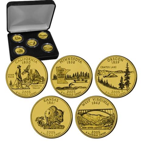 State Quarters 24 Karat Gold Plated Sets