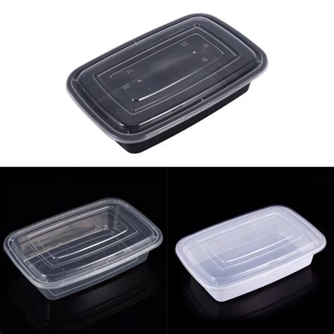 Disposable Microwave Plastic Food Storage Container Safe Meal Prep Containers For Home Kitchen ...