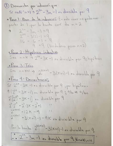 SOLUTION Demostraciones Por Inducci N Matem Tica Studypool