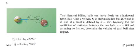 Solved Two Identical Billiard Balls Can Move Freely On A Chegg