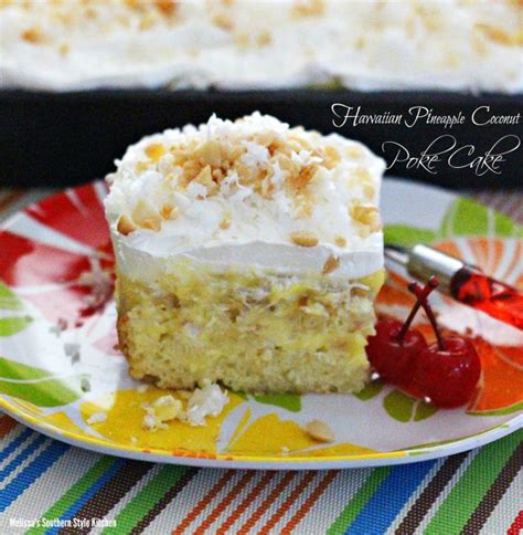 Hawaiian Pineapple Coconut Poke Cake