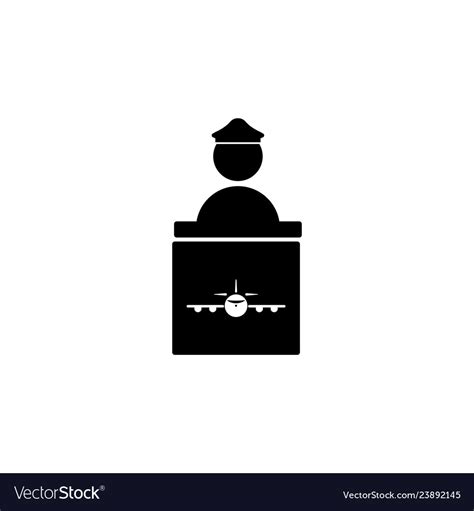 Ticket Checkpoint Icon Element Travel Royalty Free Vector