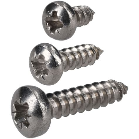 A Range Of R TECH Pozidriv Pan Head Stainless Steel Self Tapping Screws