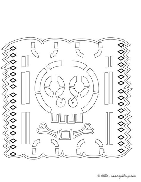 Dibujos Para Colorear Papel Picado Con Calavera