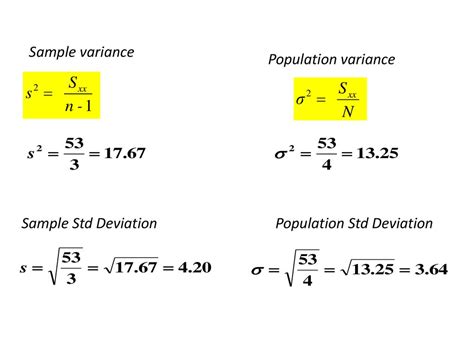 Sample Variance Formula