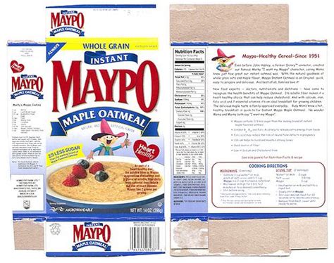 New Instant Maypo Oatmeal Box | Oatmeal, Barbie food, Healthy cereal