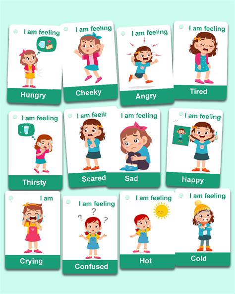 Free Printable Custom Emotions Flashcard Templates Canva 44 Off