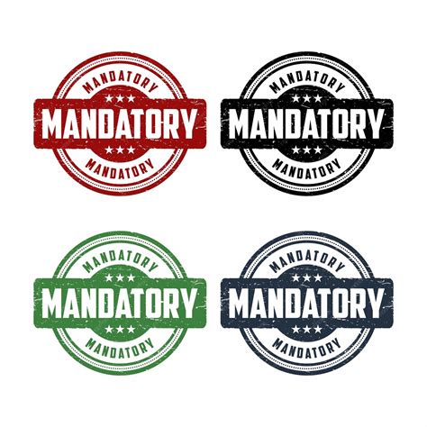 Premium Vector | Mandatory grunge rubber stamp on white background ... 