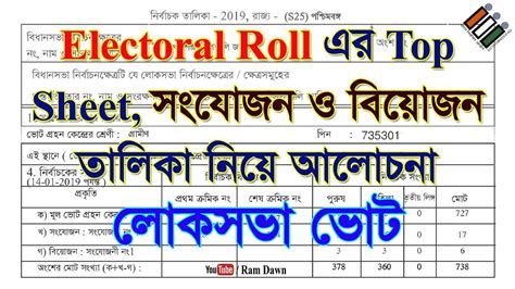 Original Electoral Roll Top Sheet