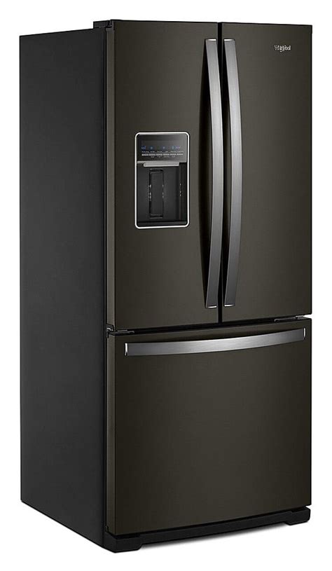 Best Buy: Whirlpool 19.7 Cu. Ft. French Door Refrigerator Black ...