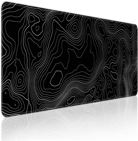 Bzu Topographic Contour Extended Big Mouse Pad Large XL Gaming Mouse