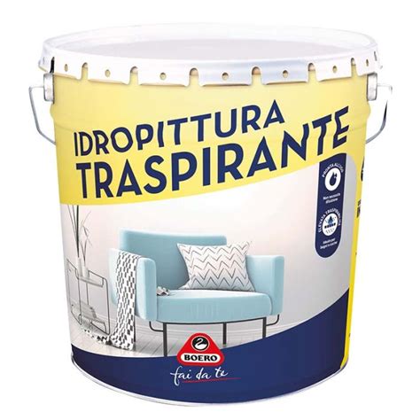 Idropittura Traspirante Bianca Elevata Traspirabilità Resa 9 M²lt 14 Lt