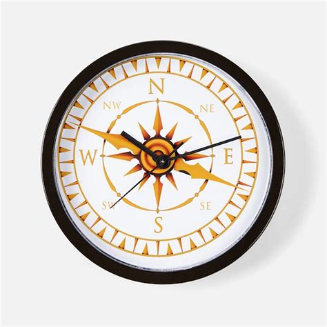 Compass Rose Clocks Compass Rose Wall Clocks Large Modern Kitchen Clocks