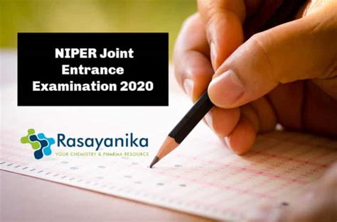 NIPER JEE 2020 NIPER Joint Entrance Examination 2020