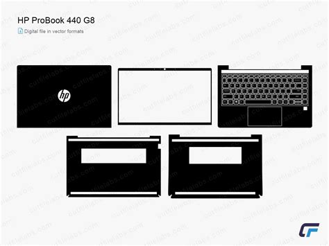 Hp Probook 440 G8 445 G8 2021 Cut File Template Cutfilelabs