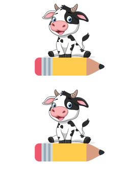 Cow School Name Tags By Helping Others TPT