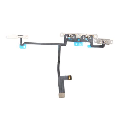 Power Volume Silent Switch Button Flash Light Flex Cable Bracket Replacement Metal Pcb For