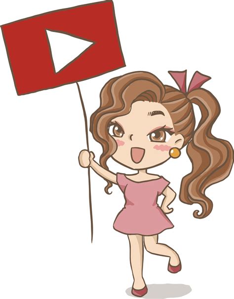 Girl Youtuber Vector Cartoon Clipart Vector Art At Vecteezy