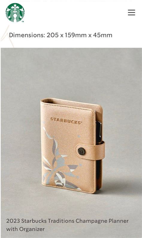 Starbucks Philippines Champagne Planner With Organizer Hobbies