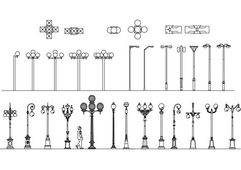 Postes de luz em AutoCAD Baixar CAD Grátis 841 88 KB Bibliocad